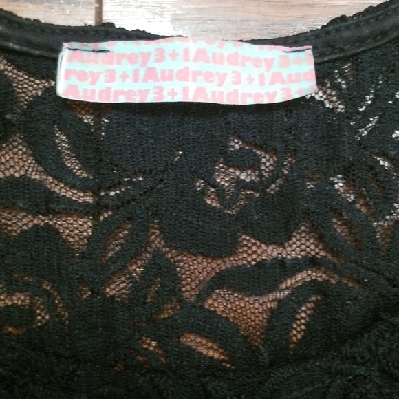 Audrey 3+1 Lined Black Lace Skater Dress - Picture 6 of 8